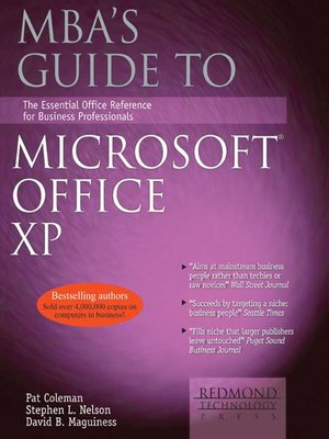 cover image of MBA’s Guide to Microsoft Office XP